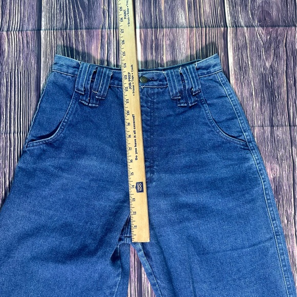 Vintage Wrangler Western Bareback High Waisted Dark Denim Jeans - Picture 5 of 8